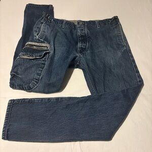 Levi's 520 Taper Jeans 32x34 Slim Fit Blue Denim